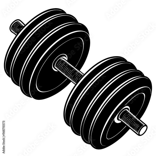 dumbbell isolated on white