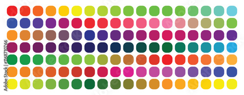 Set of colorful trendy color palettes flat template. Color Chart. Color Palette. Clorful trendy color palette. Pantone Color chart, palette. Collection palette of color swatches for web design.