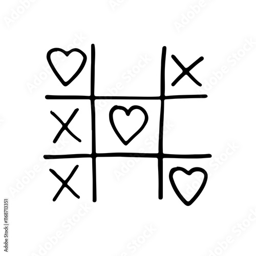 tic tac toe game vector also known as XOX game 