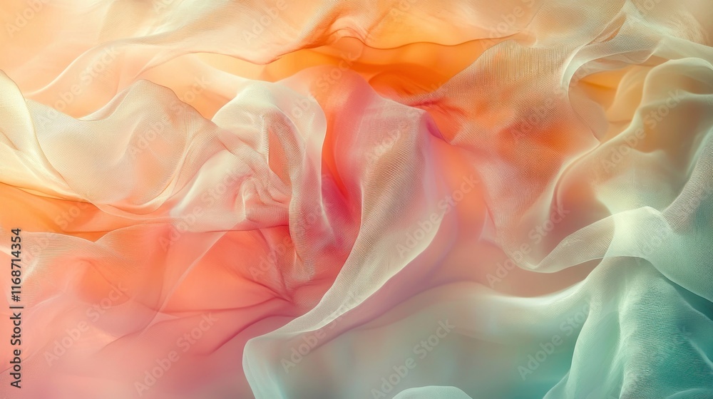 Obraz premium Abstract Pastel Fabric Drapery: A Symphony of Soft Hues