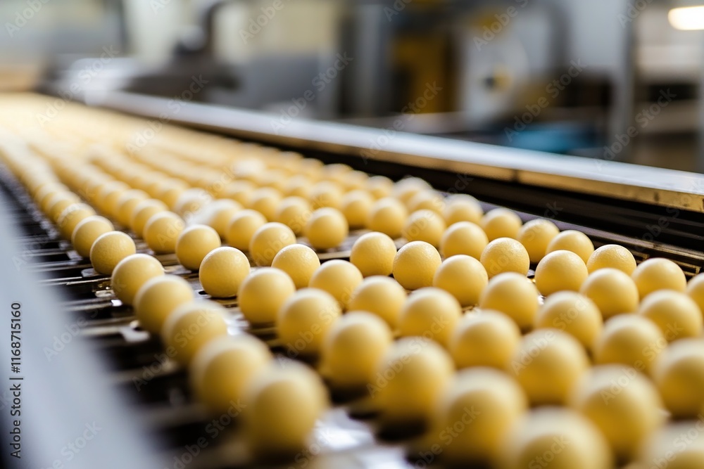 Conveyor Belt of Yellow Confectionery Production Line Conveyor Belt of Yellow Confectionery Production Line