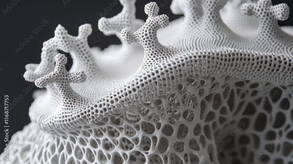 Close-up of intricate, white coral-like structure showcasing texture. Close-up of intricate, white coral-like structure showcasing texture.