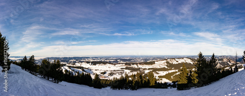 allgäu, austria, view, hochgrat, snow, winter wonderland, mountains, alps, hike, hiking, wallpaper, sunset, sun, view, alpine, skiing, ski, area, summit, peak, panorama photo