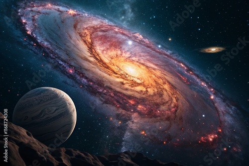 Double Exposure: Celestial Planetoids and Dreamlike Nebulae