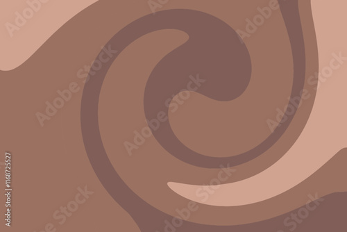 Abstract wavy lines seamless vector pattern isolated background. Mocha mousse color. Vector 