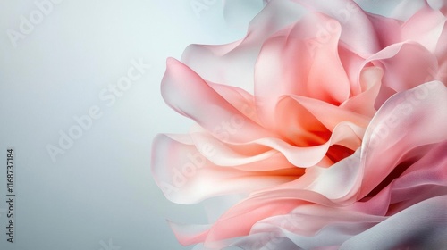 Wallpaper Mural Delicate pink silk rose, softly flowing, ethereal beauty.  A gentle, serene image. Torontodigital.ca