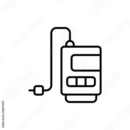 Ph Meter outline icons, minimalist vector illustration ,simple transparent graphic element .Isolated on white background