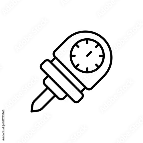 Ph Meter outline icons, minimalist vector illustration ,simple transparent graphic element .Isolated on white background