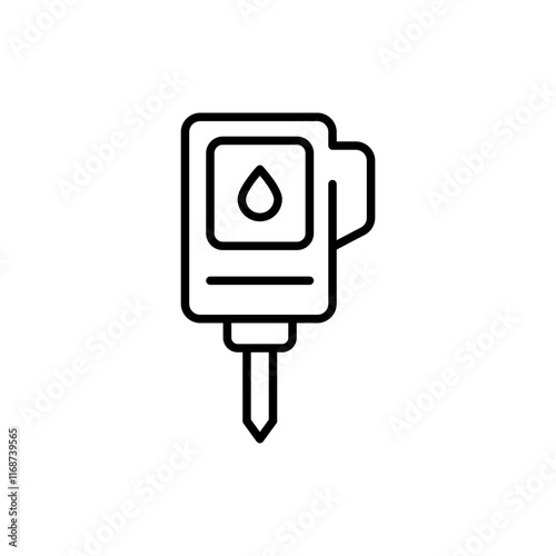 Ph Meter outline icons, minimalist vector illustration ,simple transparent graphic element .Isolated on white background