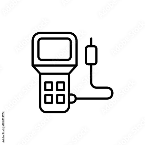 Ph Meter outline icons, minimalist vector illustration ,simple transparent graphic element .Isolated on white background