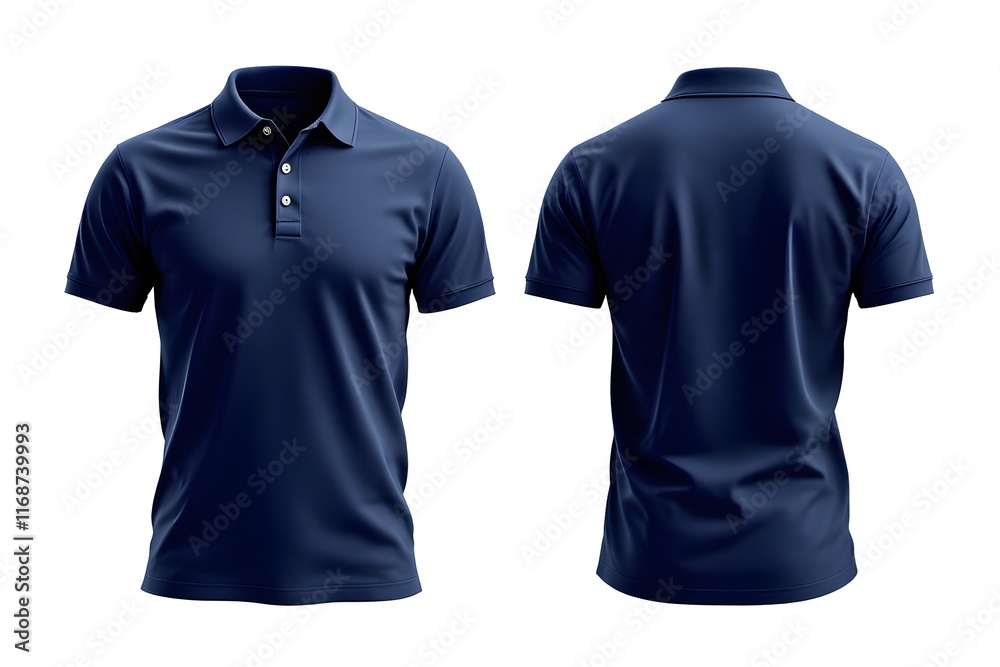 Men's Navy Polo Shirt, Casual Wear Mockup, Product Photography, Studio Shot Men's Navy Polo Shirt, Casual Wear Mockup, Product Photography, Studio Shot