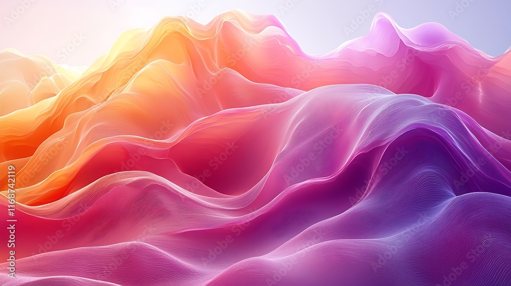Abstract colorful wavy landscape, vibrant hues, smooth flowing texture. Abstract colorful wavy landscape, vibrant hues, smooth flowing texture.