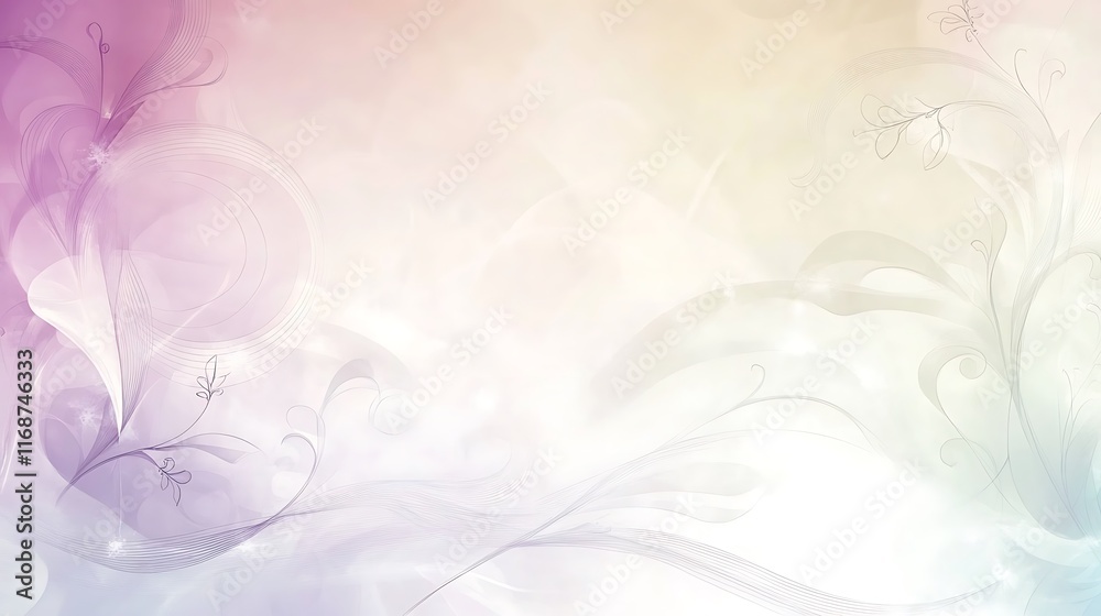 Abstract Floral Design Pastel Hues Background Abstract Floral Design Pastel Hues Background