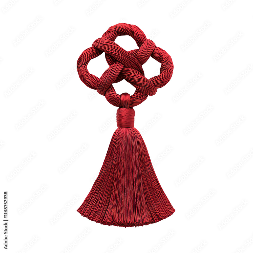 Obraz premium Asian and Chinese style Traditional red knot symbolizing good fortune.