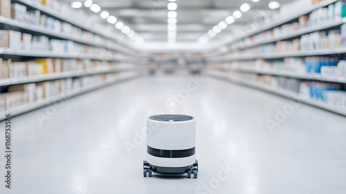 Robots enhancing the in-store shopping experience in retail, showcasing the future of technology-driven customer service, improving efficiency, and transforming the retail industry with automation and
