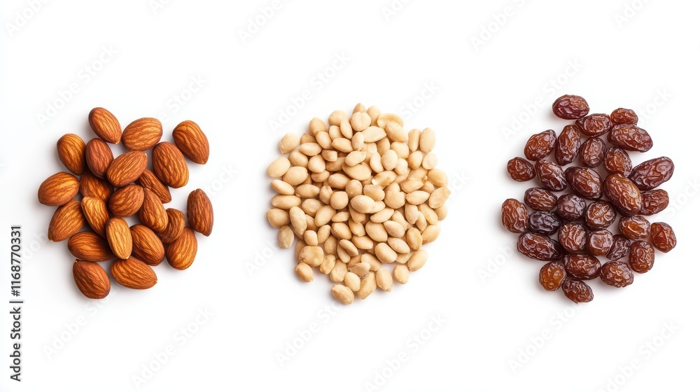 almond, pistachio and dates isolated on white background almond, pistachio and dates isolated on white background