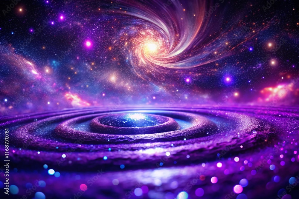 Glowing Purple Abstract Swirls: Shiny Sparkling Starry Night Background Texture Design Glowing Purple Abstract Swirls: Shiny Sparkling Starry Night Background Texture Design