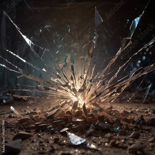 Broken glass background