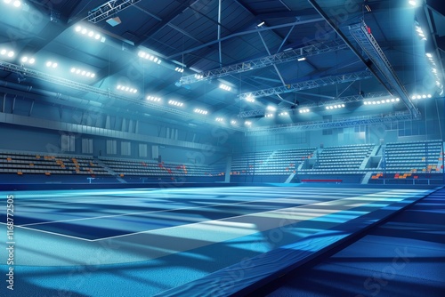 Detailed Color Image of Illustration of Gymnastic Field for Olympic Tournament
