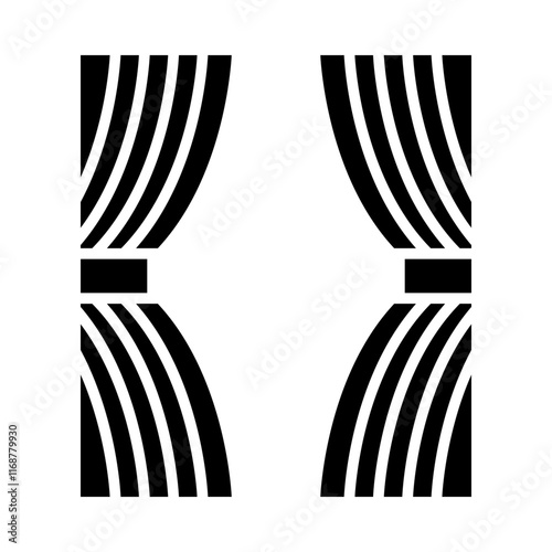 Curtains or Blinds glyph icon