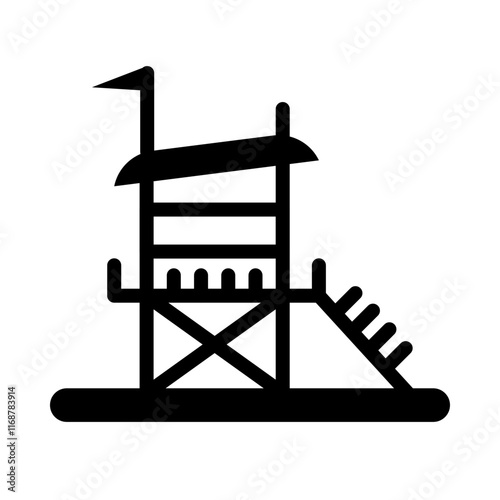 Lifeguard Tower glyph icon