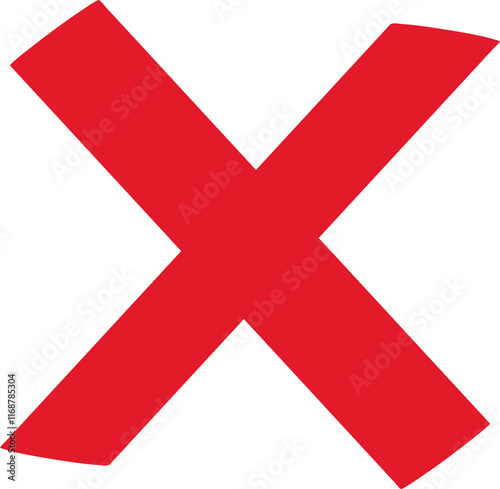 Grunge letter X. X icon. Red cross mark sign vector illustration. Sketch sign isolated on white background. Hand drawn calligraphy. Drawing vote symbol. X shape graphic texture.