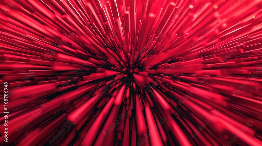 Obraz premium Burst abstract background concept. Vibrant red abstract background with dynamic movement and energy effects.