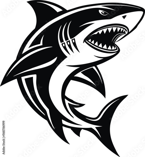 Shark silhouette vector illustration, Shark silhouette vector, shark silhouette printable