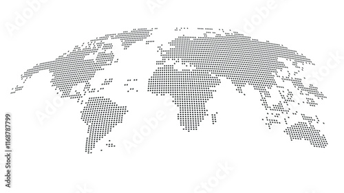 Vector dotted world map.
