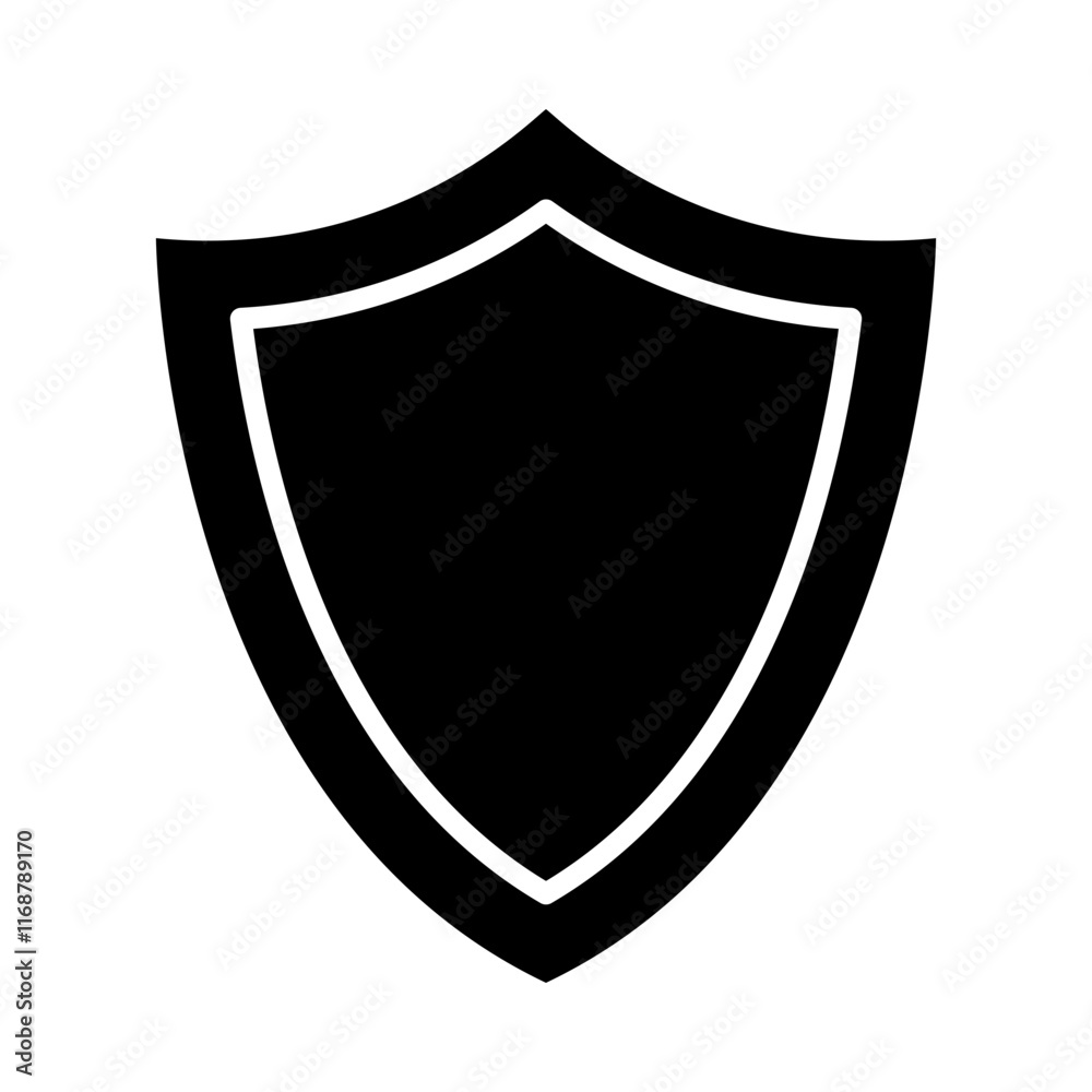 Shield Crest glyph icon Shield Crest glyph icon