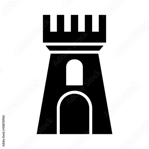 Battlement Wall glyph icon