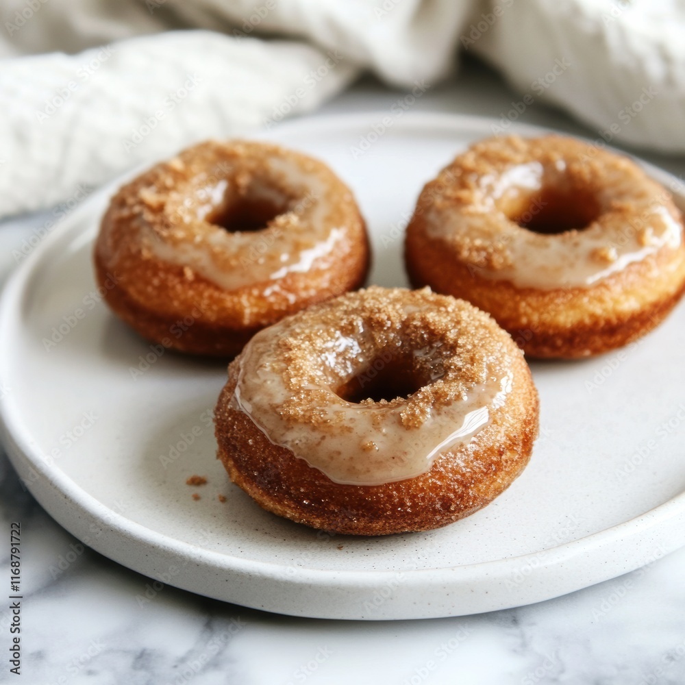 Delicious glazed donuts bakery food photography cozy atmosphere close-up sweet treats Delicious glazed donuts bakery food photography cozy atmosphere close-up sweet treats