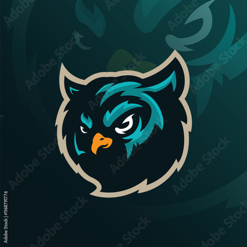 Owl mascot logo design vector with modern illustration concept style for badge, emblem and t shirt printing. Owl head illustration.