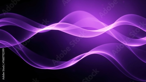 Wallpaper Mural Abstract Purple Waves Flowing Dynamically Across Dark Background Torontodigital.ca