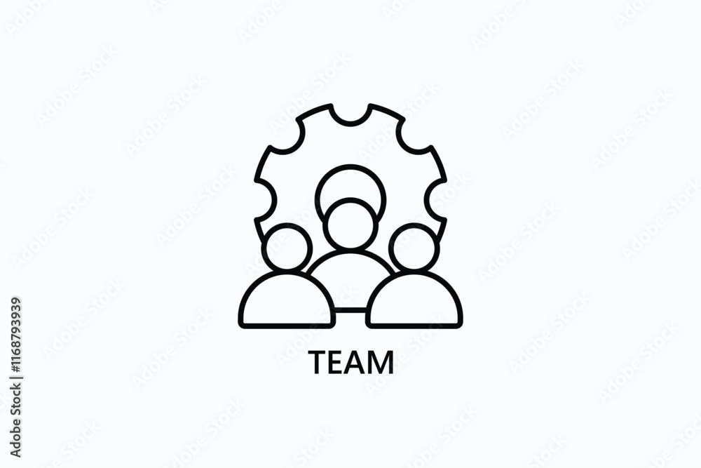Team Isolated Vector, Icon Or Logo Sign Symbol Illustration Team Isolated Vector, Icon Or Logo Sign Symbol Illustration