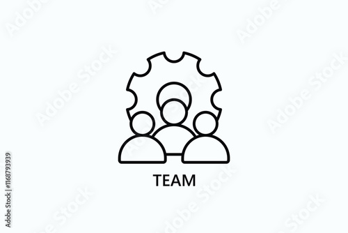 Team Isolated Vector, Icon Or Logo Sign Symbol Illustration