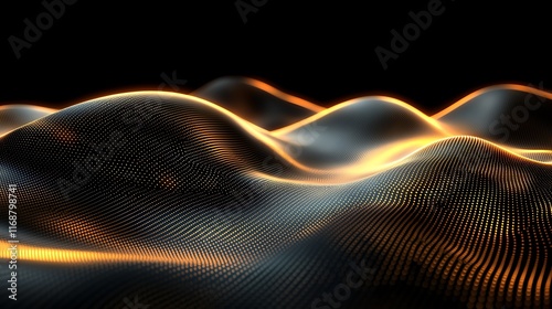 Wallpaper Mural Abstract glowing dark wave background. Torontodigital.ca