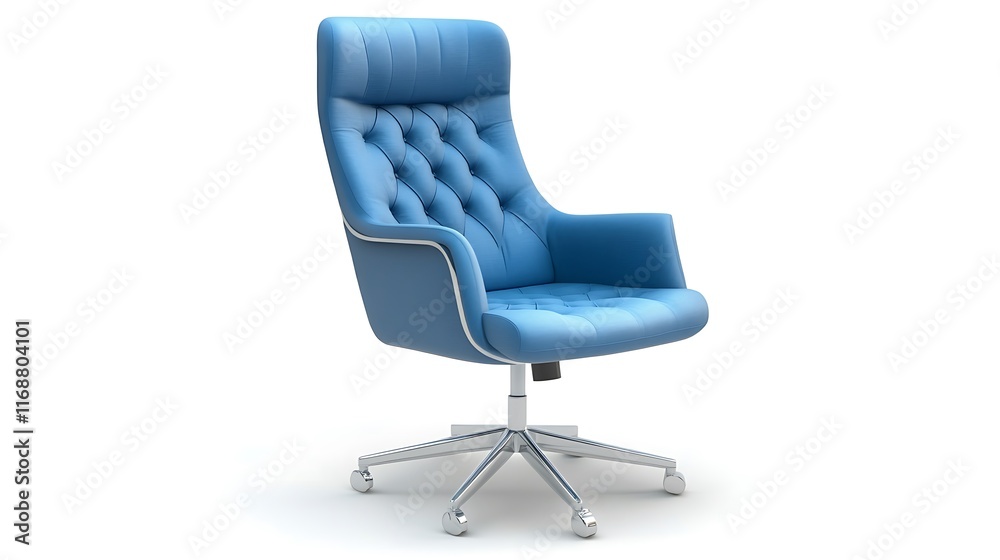 Fototapeta premium Blue Office Chair with adjustable features