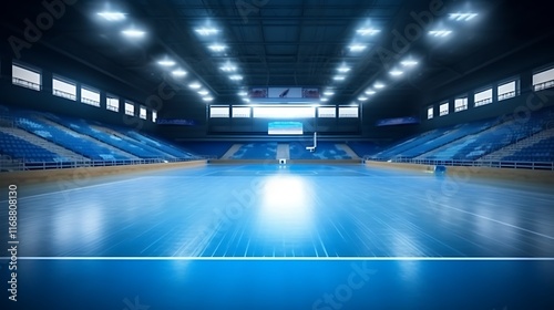 Empty Indoor Arena Awaits Sporting Event