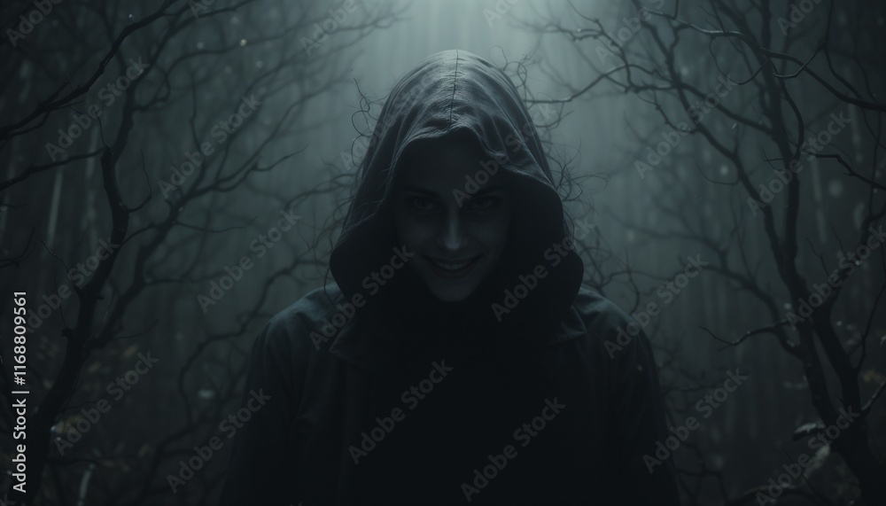 Mysterious shadowy figure obscured by darkness with a subtle gleam of a secret smile
Mysterious shadowy figure obscured by darkness with a subtle gleam of a secret smile