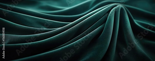 Wallpaper Mural Velvet abstract background concept. Elegant dark green fabric with smooth, flowing texture and rich color. Torontodigital.ca
