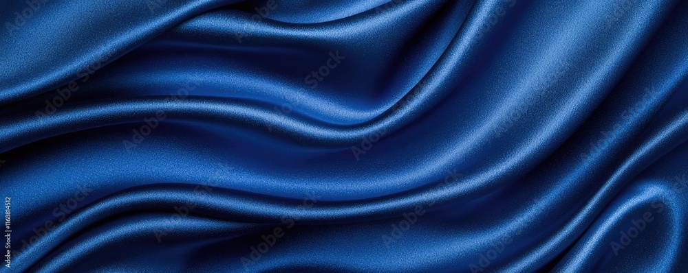 Fototapeta premium Velvet abstract background concept. Elegant blue silk fabric with soft folds and smooth texture, perfect for backgrounds.