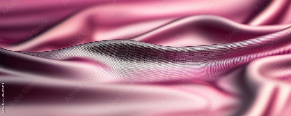 Obraz premium Velvet abstract background concept. Textured pink silk fabric creating elegant waves and soft shadows for design projects.