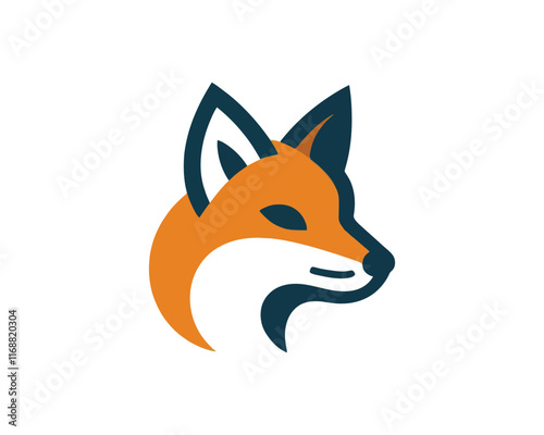 Colorful fox logo design icon vector illustration