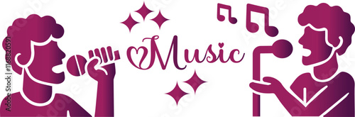  Music arrangement banner design