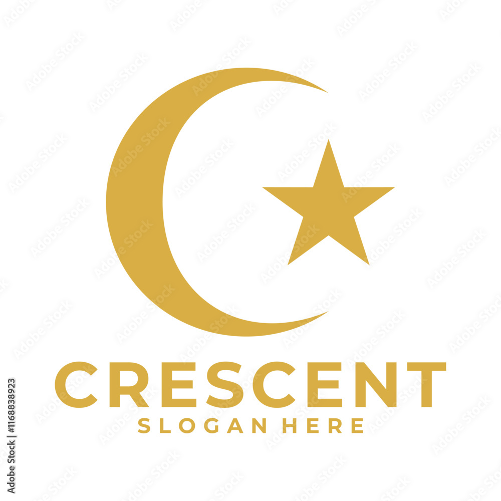 Obraz premium Moon logo vector template. Crescent logo design icon