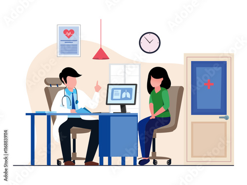 doctor consultation illustration patient consultation health care