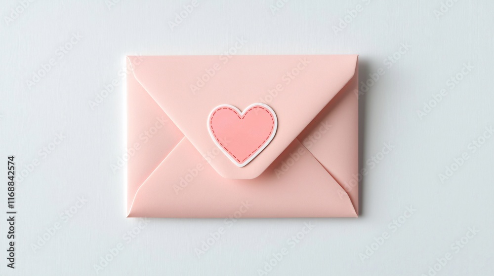 Valentine day. Pink envelope with a heart design, perfect for love letters or romantic messages. Valentine day. Pink envelope with a heart design, perfect for love letters or romantic messages.