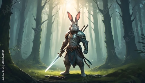 The Valiant Rabbit Knight: A Fantasy Forest Adventure