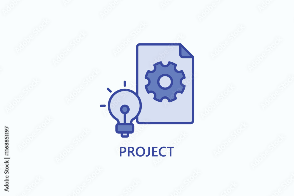 Project isolated vector, icon or logo sign symbol illustration Project isolated vector, icon or logo sign symbol illustration